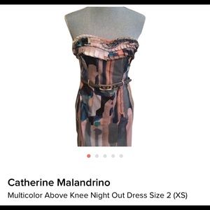 Catherine Maladrino Sz 2 Strapless Dress NWOT